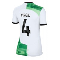 Koszulka piłkarska Liverpool Virgil van Dijk #4 Strój wyjazdowy dla kobiety 2023-24 tanio Krótki Rękaw